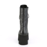 Vegan 9 cm ASHES-105 demoniacult alternatief boots met plateau zwart