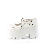 Vegan 9 cm ASHES-33 alternative shoes platform white