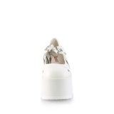 Vegan 9 cm ASHES-33 demonia alternatief plateau schoenen wit