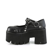 Vegan 9 cm ASHES-33 demonia alternatief plateau schoenen zwart