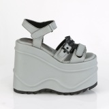 Vegan Neon 15 cm Demonia WAVE-13 lolita plateau wedge sandalen sleehak