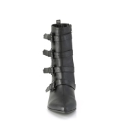 Vegan WARLOCK-110-B boots met puntneus - heren winklepicker boots 4 gespen