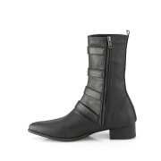 Vegan WARLOCK-110-B boots met puntneus - heren winklepicker boots 4 gespen