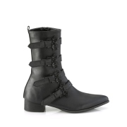 Vegan WARLOCK-110-B boots met puntneus - heren winklepicker boots 4 gespen