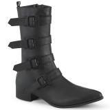 Vegan WARLOCK-110-C boots met puntneus - heren winklepicker boots 4 gespen