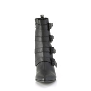 Vegan WARLOCK-110-C boots met puntneus - heren winklepicker boots 4 gespen