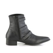 Vegan WARLOCK-50-B boots met puntneus - heren winklepicker boots 3 gespen