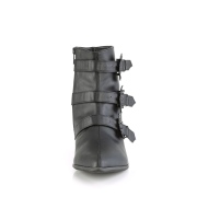 Vegan WARLOCK-50-B demoniacult pointed boots - mens winklepicker boots 3 buckles