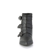 Vegan WARLOCK-50-C boots met puntneus - heren winklepicker boots 3 gespen