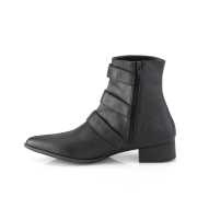 Vegan WARLOCK-50-C boots met puntneus - heren winklepicker boots 3 gespen