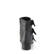 Vegan WARLOCK-50-C demonia pointed boots - mens winklepicker boots 3 buckles