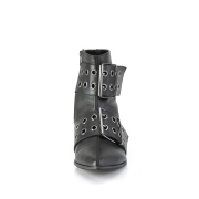 Vegan WARLOCK-55 demoniacult pointed boots - mens winklepicker boots 2 buckles