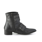 Vegan WARLOCK-55 demoniacult pointed boots - mens winklepicker boots 2 buckles