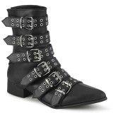 Vegan WARLOCK-70 demoniacult pointed boots - mens winklepicker boots 6 buckles