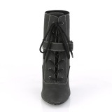 Vegan black 10 cm DREAM-1022 transvestite ankle booties