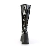 Vegan black 13 cm DYNAMITE-218 emo punk platform wedges boots