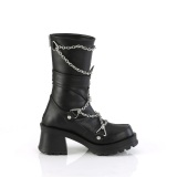 Vegan blokhak 7 cm Demonia BRATTY-120 chunky hakken dameslaarzen