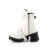 Vegan blokhak 7 cm Demonia BRATTY-56-2 chunky hakken enkellaarzen