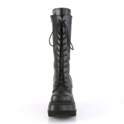 Vegan boots 11,5 cm SHAKER-72 goth lace up platform boots black