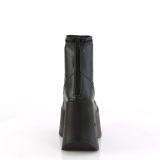 Vegan emo 13 cm DYNAMITE-100 demonia sleehakken boots met plateau zwart