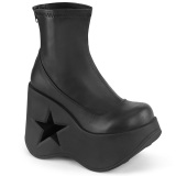Vegan emo 13 cm DYNAMITE-100 demoniacult sleehakken boots met plateau zwart