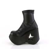 Vegan emo 13 cm DYNAMITE-100 demoniacult sleehakken boots met plateau zwart