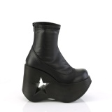 Vegan emo 13 cm DYNAMITE-100 demoniacult sleehakken boots met plateau zwart