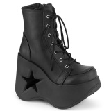 Vegan emo 13 cm DYNAMITE-106 demoniacult sleehakken boots met plateau zwart