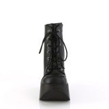 Vegan emo 13 cm DYNAMITE-106 demoniacult sleehakken boots met plateau zwart