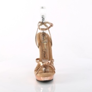 Vegan gold rose sandals 15 cm SULTRY-638 fabulicious high heels sandals