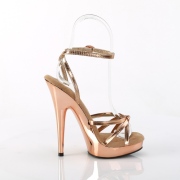 Vegan goud rose hakken 15 cm SULTRY-638 fabulicious sandalen hoge hakken