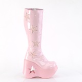 Vegan rose 13 cm DYNAMITE-218 emo punk platform wedges boots