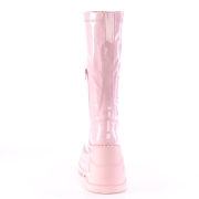 Vegan roze 12 cm STOMP-200 cyberpunk wedge laarzen plateau