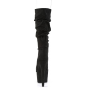 Vegan suede 18 cm ADORE-1061 Exotic pole dance boots in black