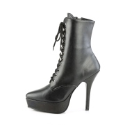 Vegan zwart 13,5 cm INDULGE-1020 Mannen ankle boots high heels