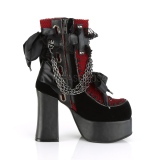 Velvet 11,5 cm CHARADE-110 demonia ankle boots platform