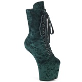 Velvet 18 cm pony heelless CRAZE-1045VEL Green ankle boots high heels