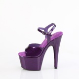 Violet 18 cm ADORE-709GP glitter plateau sandalen met hak