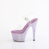 Violet 18 cm BEJEWELED-708RRS paaldans schoenen hoge hakken met strass plateau