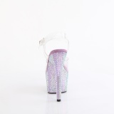 Violet 18 cm BEJEWELED-708RRS paaldans schoenen hoge hakken met strass plateau