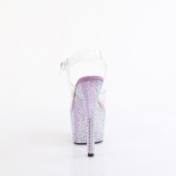 Violet 18 cm BEJEWELED-708RRS paaldans schoenen hoge hakken met strass plateau