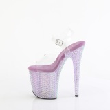 Violet 20 cm 808RRS paaldans schoenen hoge hakken met strass plateau