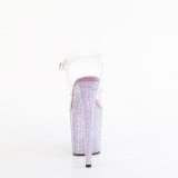 Violet 20 cm 808RRS paaldans schoenen hoge hakken met strass plateau