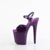 Violet 20 cm FLAMINGO-809GP glitter plateau sandalen met hak