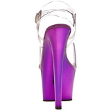 Violet Transparent 18 cm SKY-308 High Heels Platform
