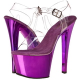 Violet Transparent 18 cm SKY-308 High Heels Platform