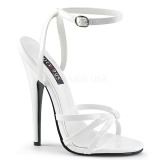 White 15 cm DOMINA-108 fetish high heeled shoes
