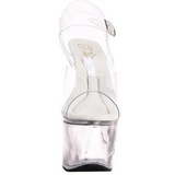 White 18 cm TIPJAR-708-5 tip jar platform stripper high heel shoes