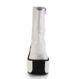 White Faux Suede 9 cm VIOLET-100 demonia ankle boots platform