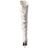 White Leatherette 10 cm CLASSIQUE-3011 High Heeled Overknee Boots